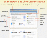 uCertify PrepKit for Microsoft exam 70-305 screenshot